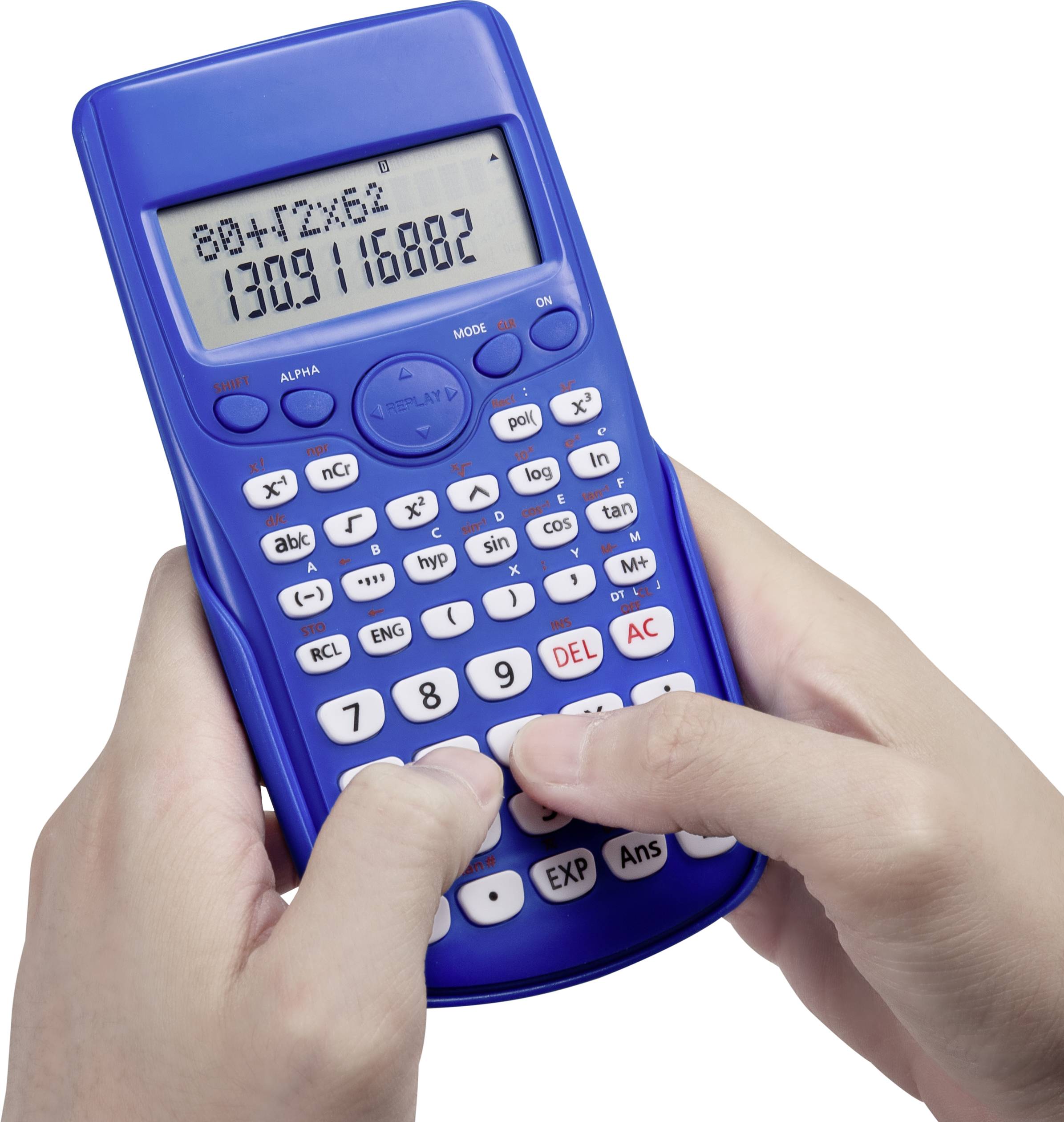 Renkforce RF-CA-240 Wissenschaftlicher Rechner Blau Display (Stellen): 12 batteriebetrieben (B x H x T) 84 x 164 x 15mm