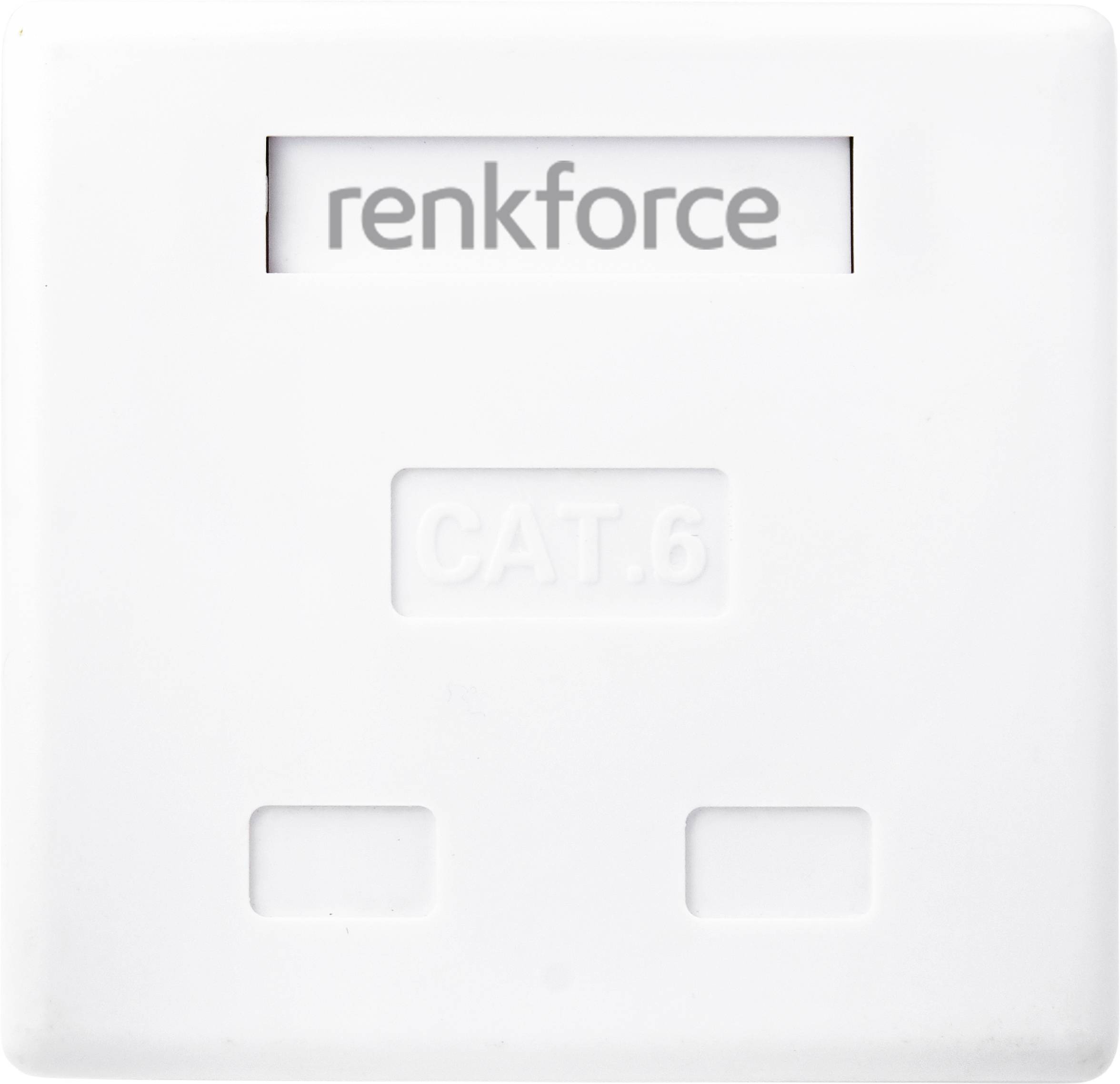 Renkforce Netzwerkadapter Aufputz CAT 6 2 Port Weiß