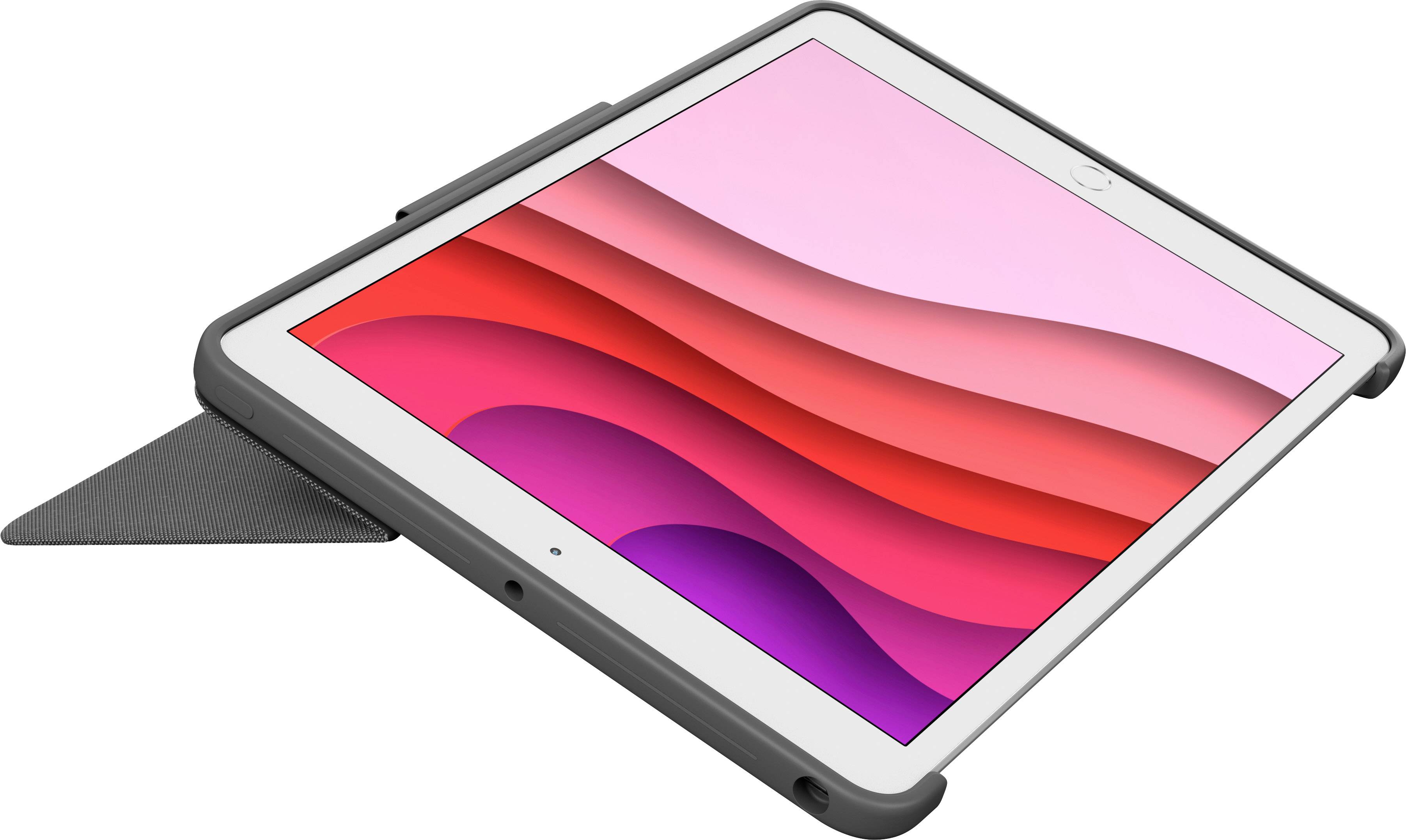 Logitech Combo Touch Tablet-Tastatur mit Hülle Passend für Marke (Tablet): Apple iPad (7. Generation), iPad (8. Generation), iPad