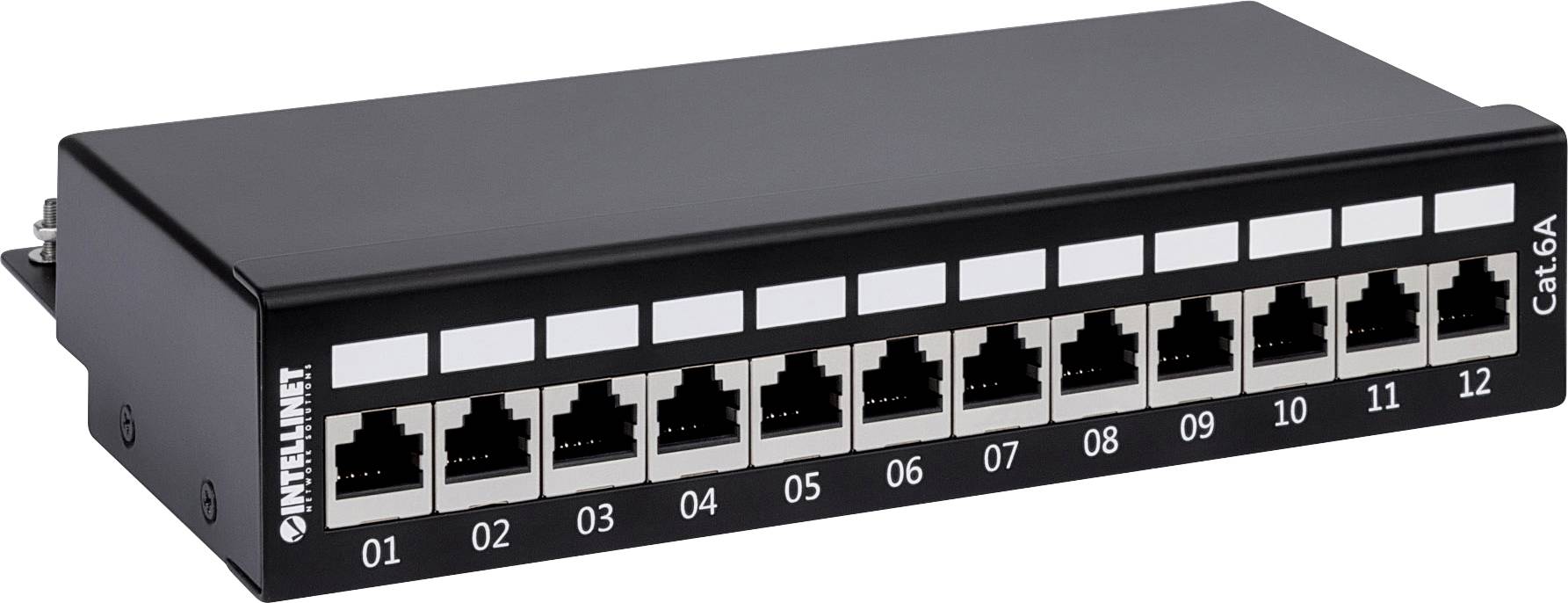 Intellinet 720915 12 Port Patch-Panel CAT 6a Bestückt