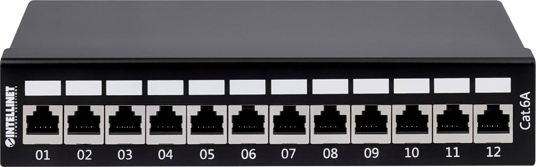 Intellinet 720915 12 Port Patch-Panel CAT 6a Bestückt