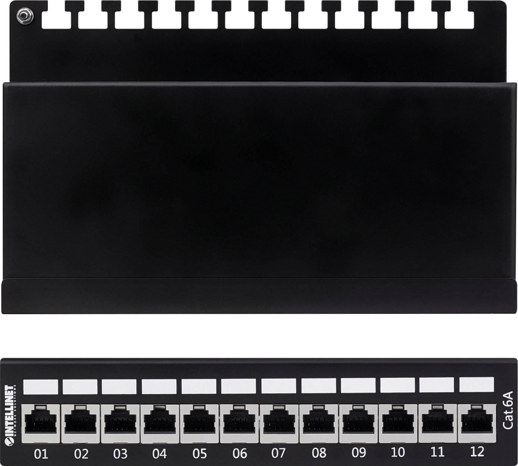 Intellinet 720915 12 Port Patch-Panel CAT 6a Bestückt