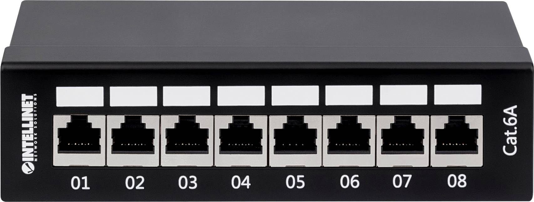 Intellinet 720908 8 Port Patch-Panel CAT 6a Bestückt