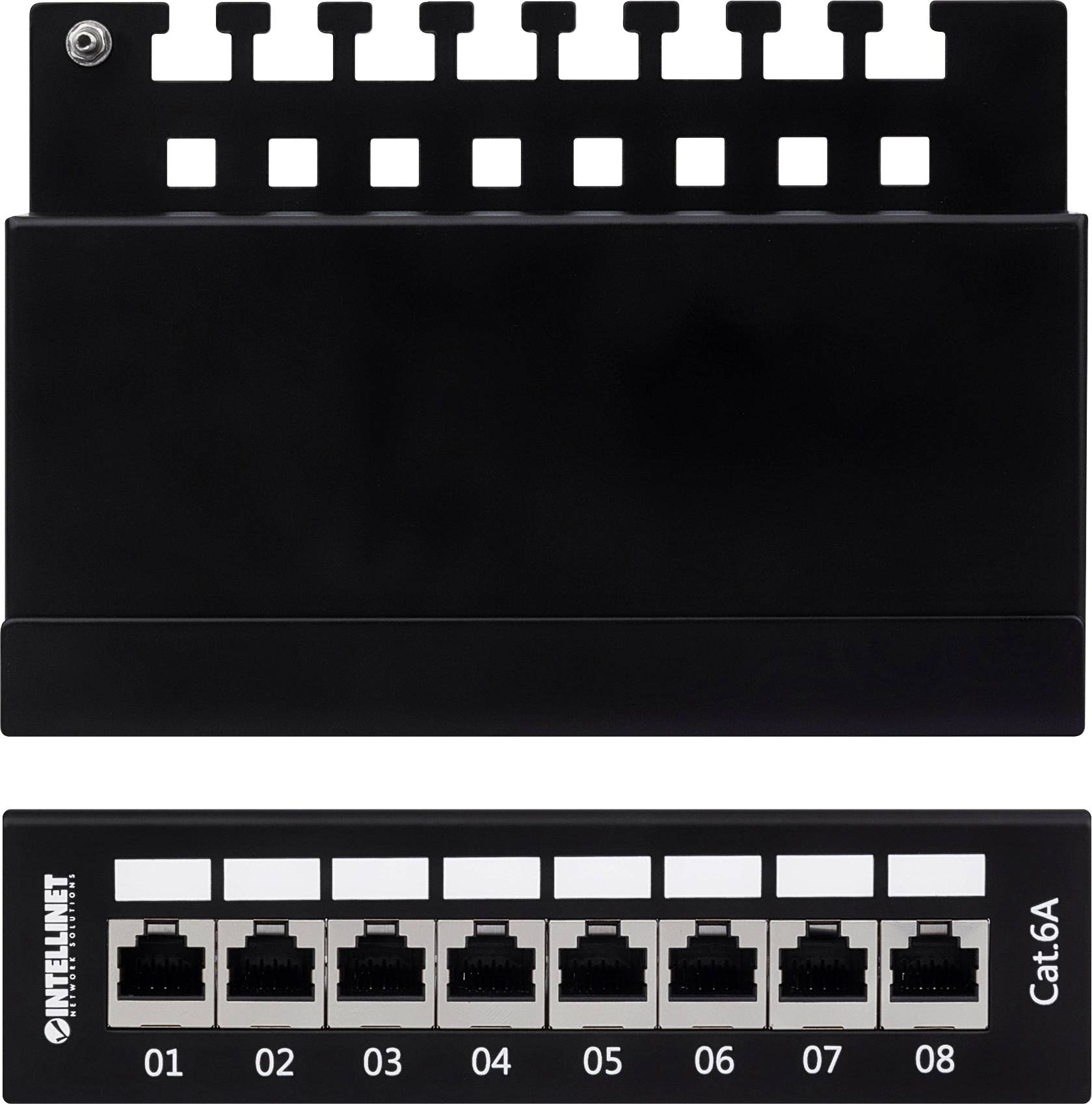 Intellinet 720908 8 Port Patch-Panel CAT 6a Bestückt