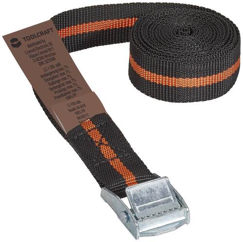 TOOLCRAFT Klemmgurt Zugkraft LC Niederzurren (einzeln/direkt)=125 daN (L x B) 5 m x 25 mm Klemmschl