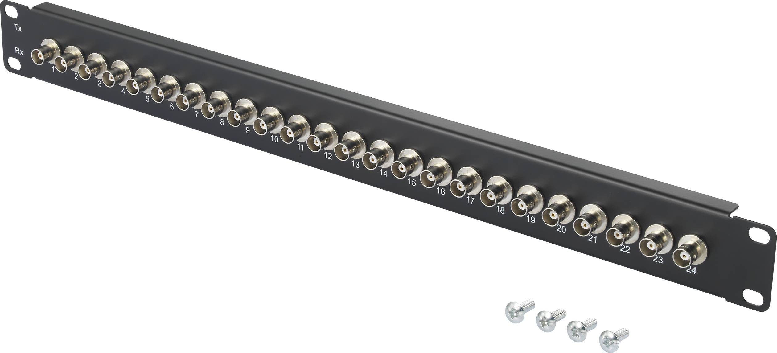 Renkforce 24 Port BNC-Patchpanel 483mm (19") 1 HE Bestückt