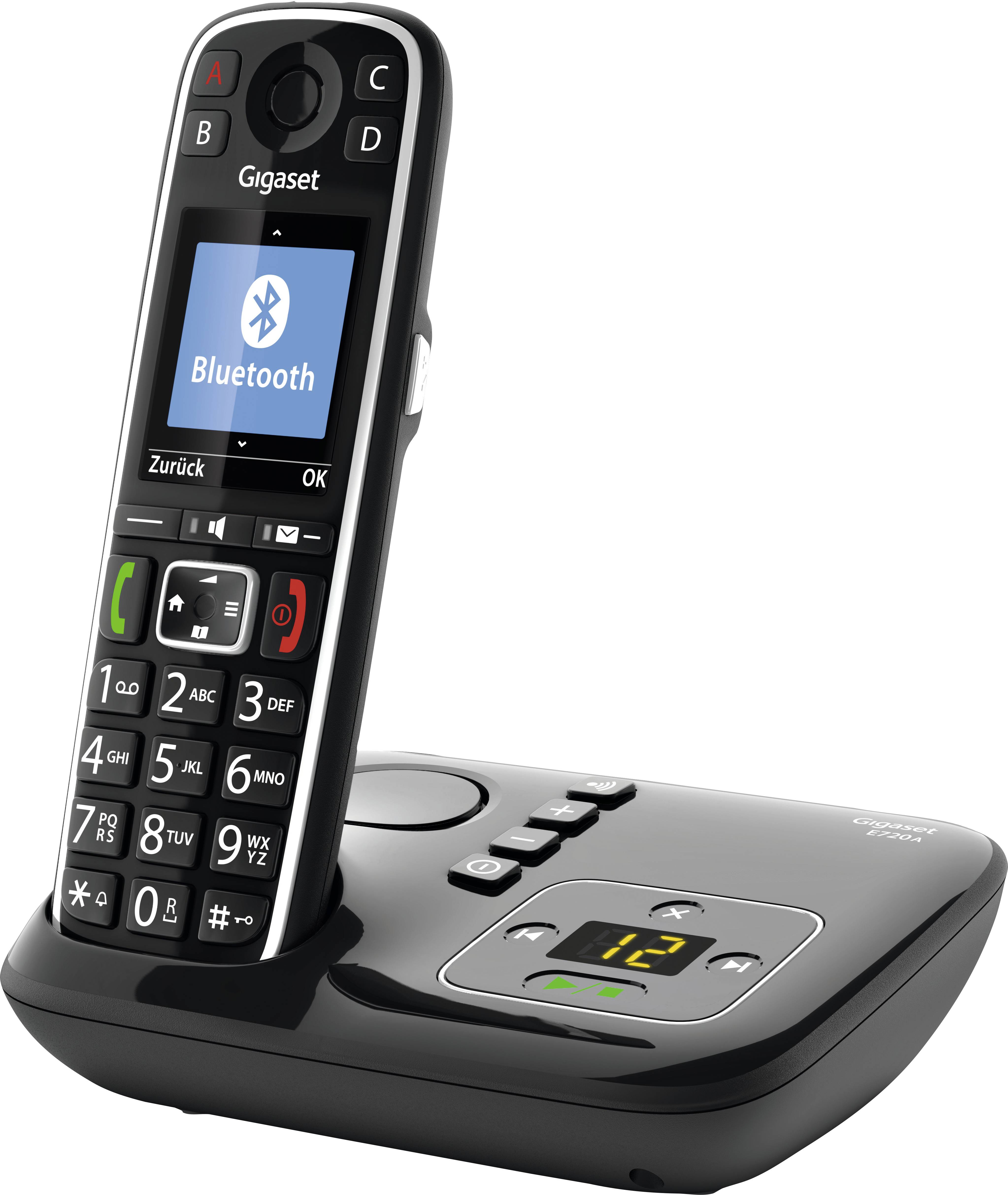 Gigaset E720A DECT, GAP, Bluetooth® Schnurloses Telefon analog Anrufbeantworter, Babyphone, Bluetooth, Freisprechen, inkl