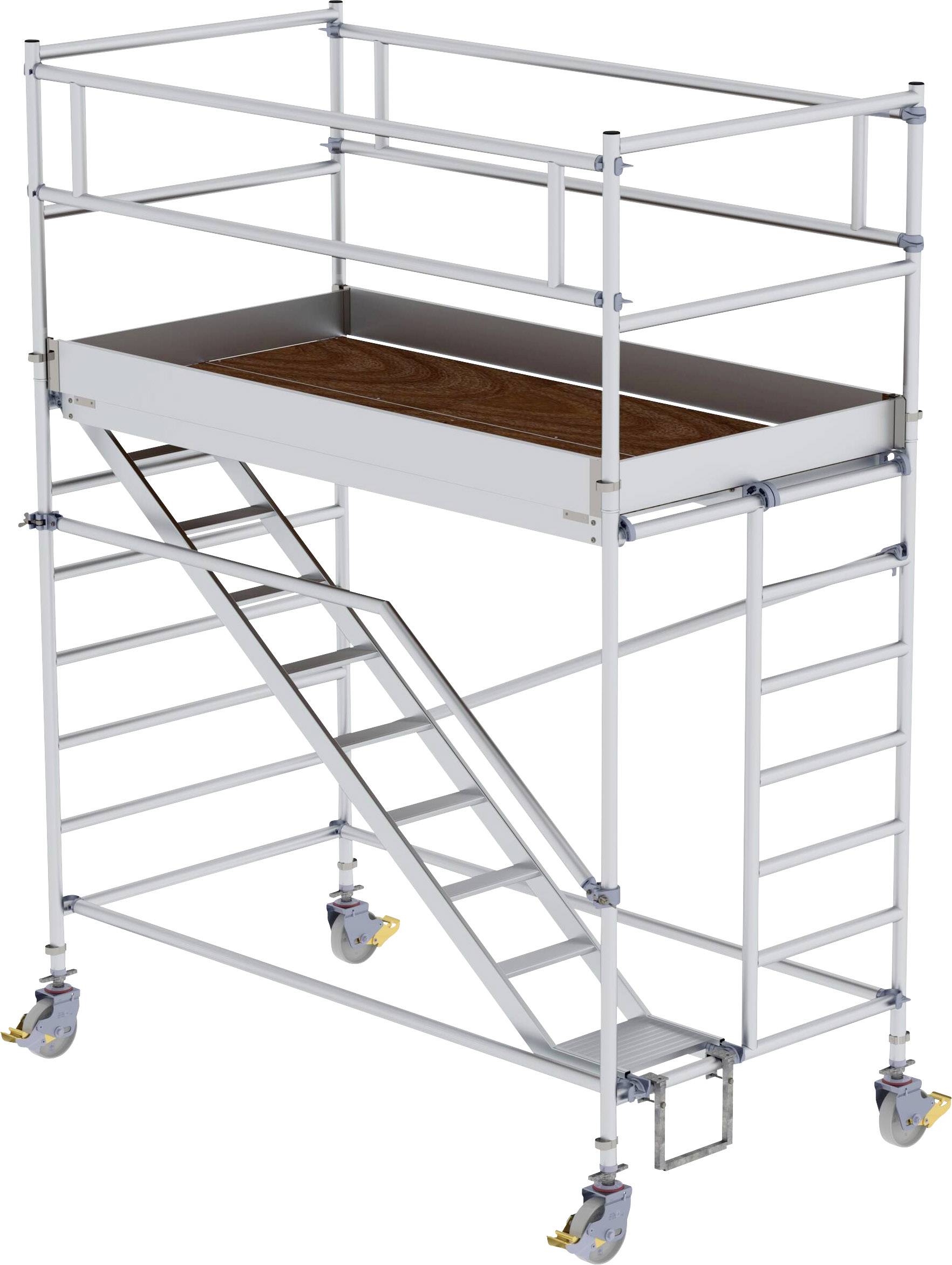 MUNK Günzburger Steigtechnik 167110 Rollgerüst Montage ohne Werkzeug Arbeitshöhe (max.): 4.4 m