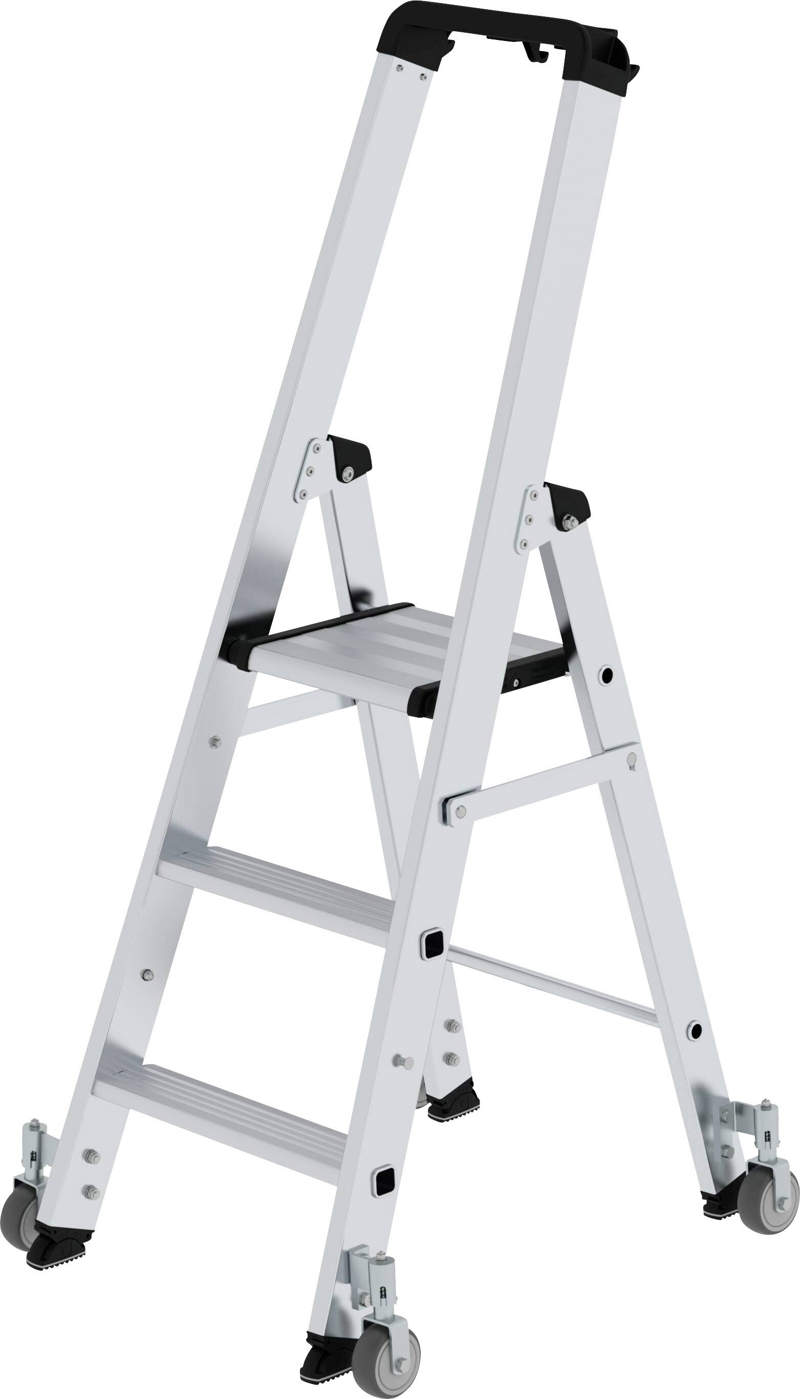 MUNK Günzburger Steigtechnik 41103 Aluminium Stufen-Stehleiter Arbeitshöhe (max.): 2.75m