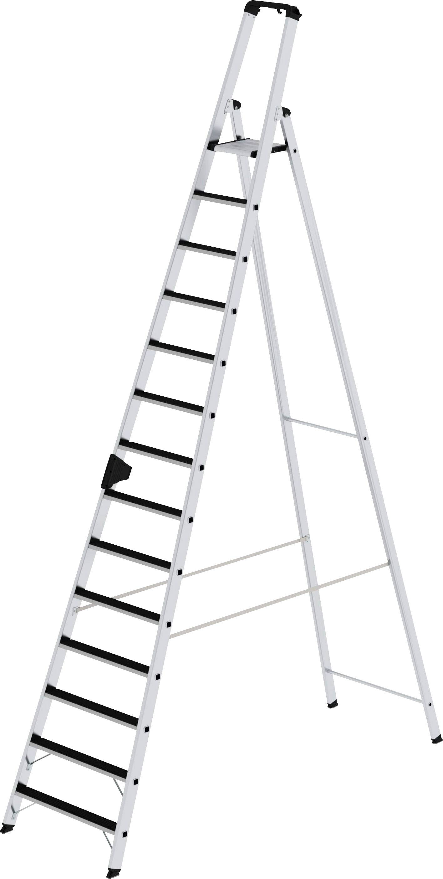 MUNK Günzburger Steigtechnik 41514 Aluminium Stufen-Stehleiter Arbeitshöhe (max.): 5.5m