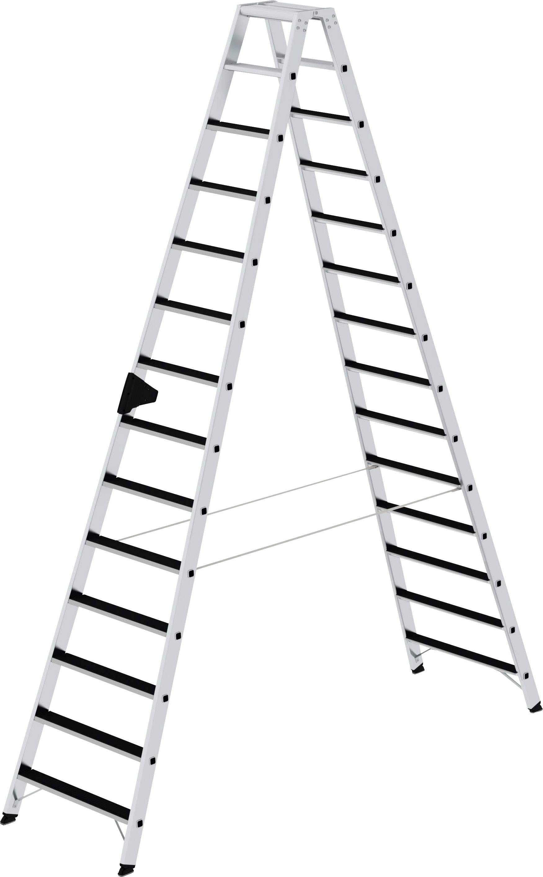 MUNK Günzburger Steigtechnik 41614 Aluminium Stufen-Stehleiter Arbeitshöhe (max.): 5m