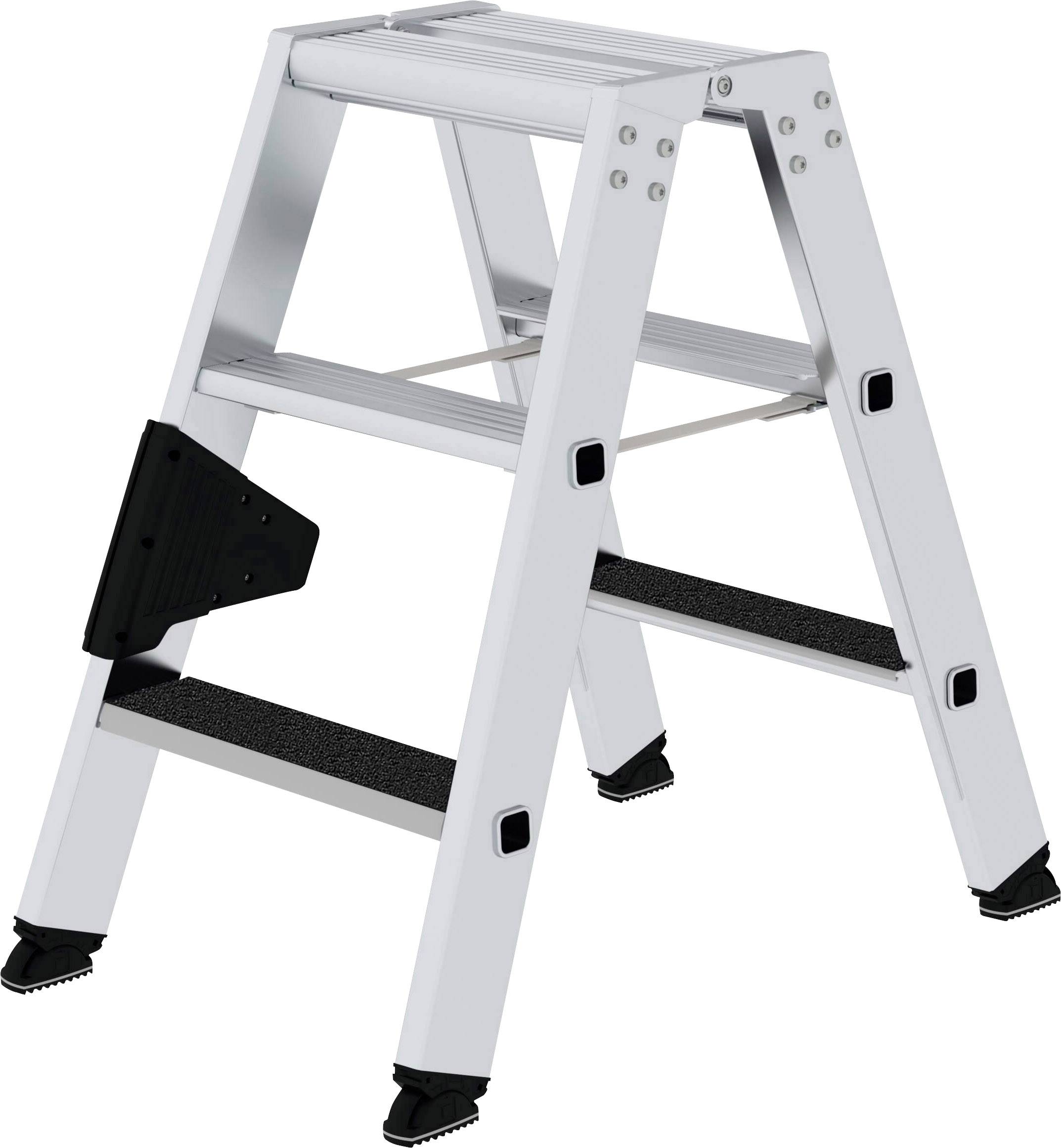 MUNK Günzburger Steigtechnik 41636 Aluminium Stufen-Stehleiter Arbeitshöhe (max.): 2.25m