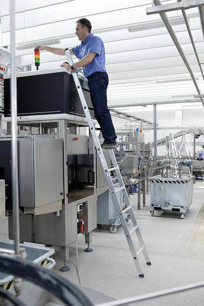 MUNK Günzburger Steigtechnik 10018 Aluminium Anlegeleiter Arbeitshöhe (max.): 6.4m