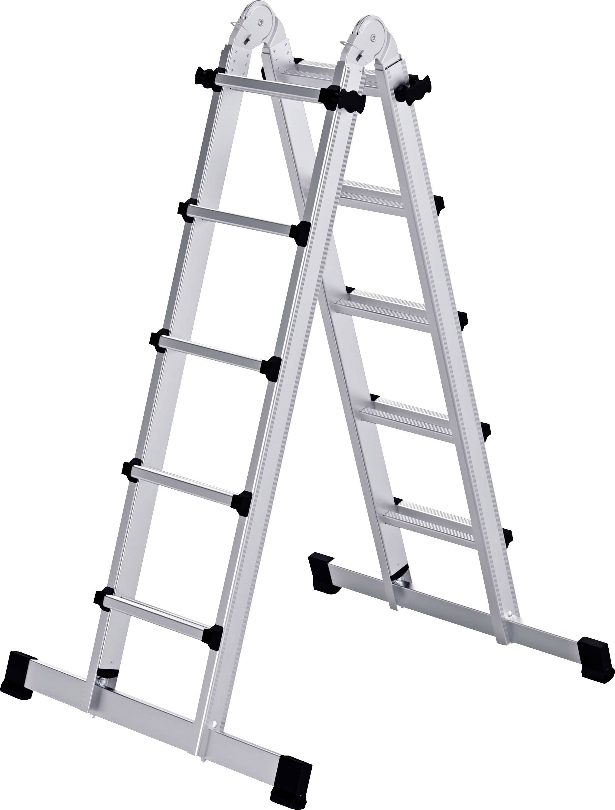 MUNK Günzburger Steigtechnik 32123 Aluminium Teleskopleiter Arbeitshöhe (max.): 6.4m