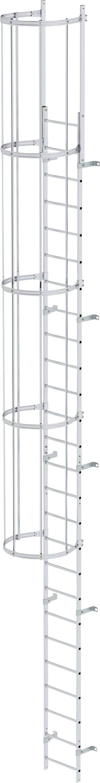 MUNK Günzburger Steigtechnik 510115 Aluminium Einzügige Steigleiter Montage mit Werkzeug DIN 18799