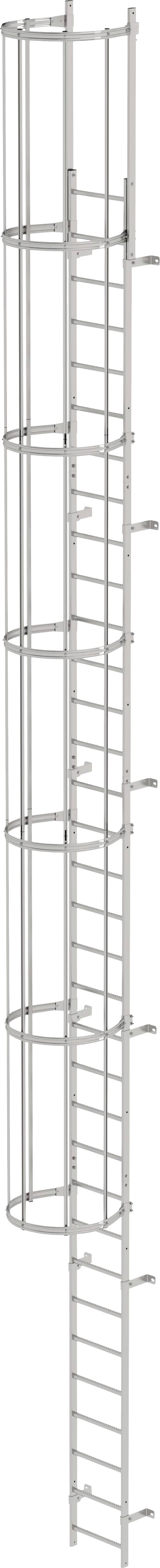 MUNK Günzburger Steigtechnik 530125 Edelstahl Einzügige Steigleiter Montage mit Werkzeug DIN 18799