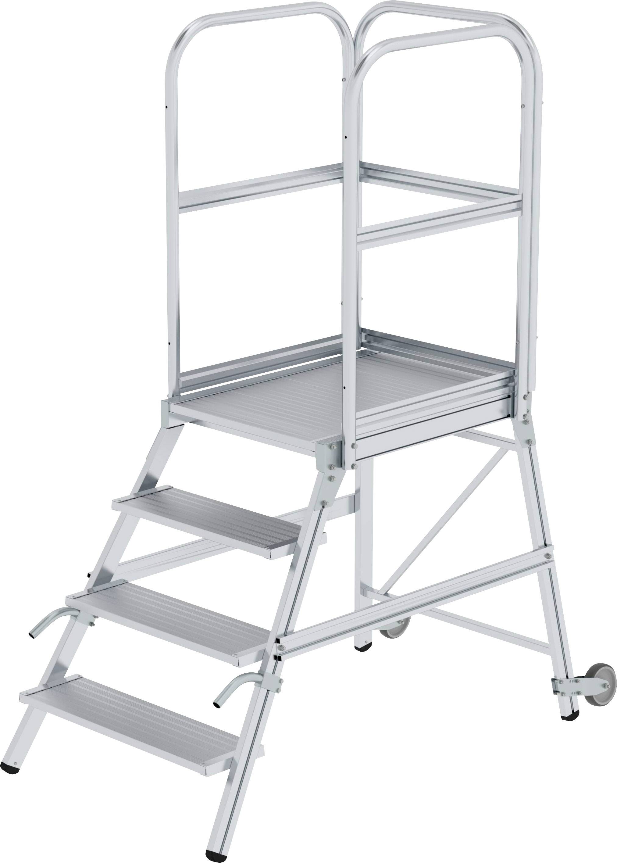 MUNK Günzburger Steigtechnik 56104 Aluminium Podesttreppe Montage mit Werkzeug Arbeitshöhe (max.): 3m