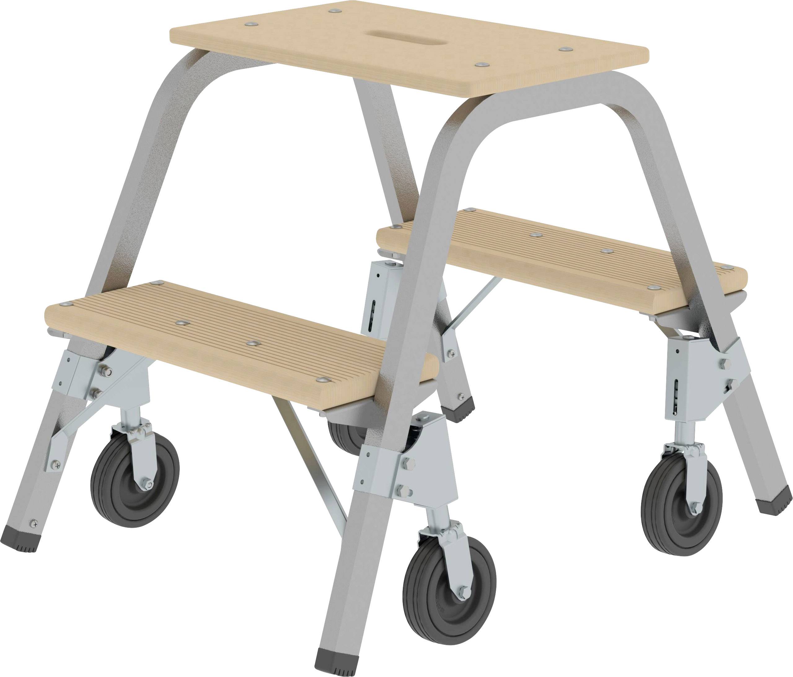 MUNK Günzburger Steigtechnik 39012 Doppel-Stufentritt Montage mit Werkzeug Arbeitshöhe (max.): 2.4m