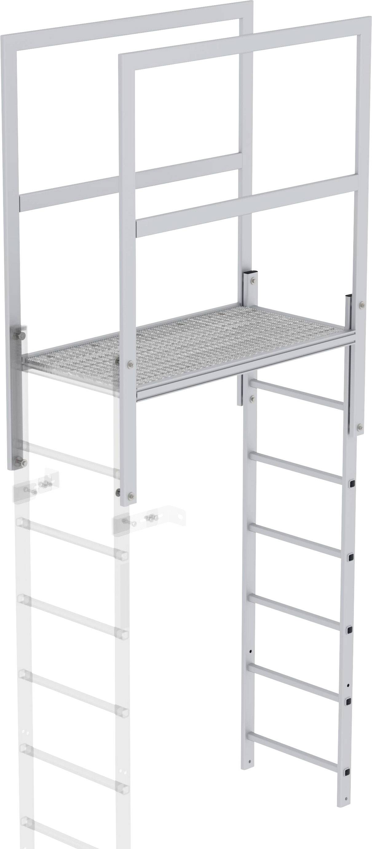 MUNK Günzburger Steigtechnik 61183 Aluminium Überstieg Montage mit Werkzeug