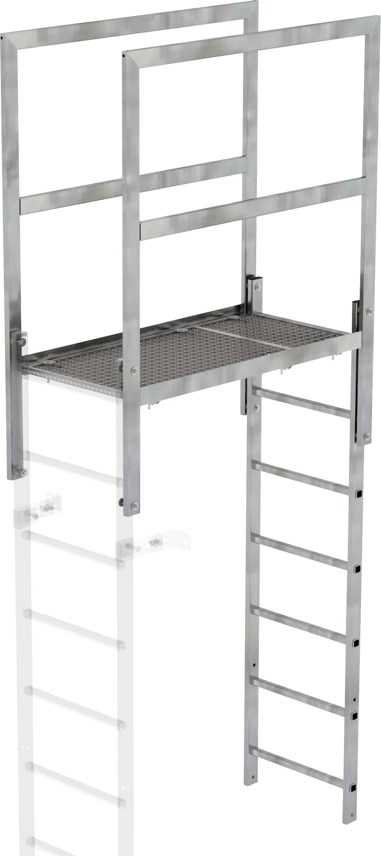 MUNK Günzburger Steigtechnik 63184 Stahl verzinkt Überstieg Montage mit Werkzeug