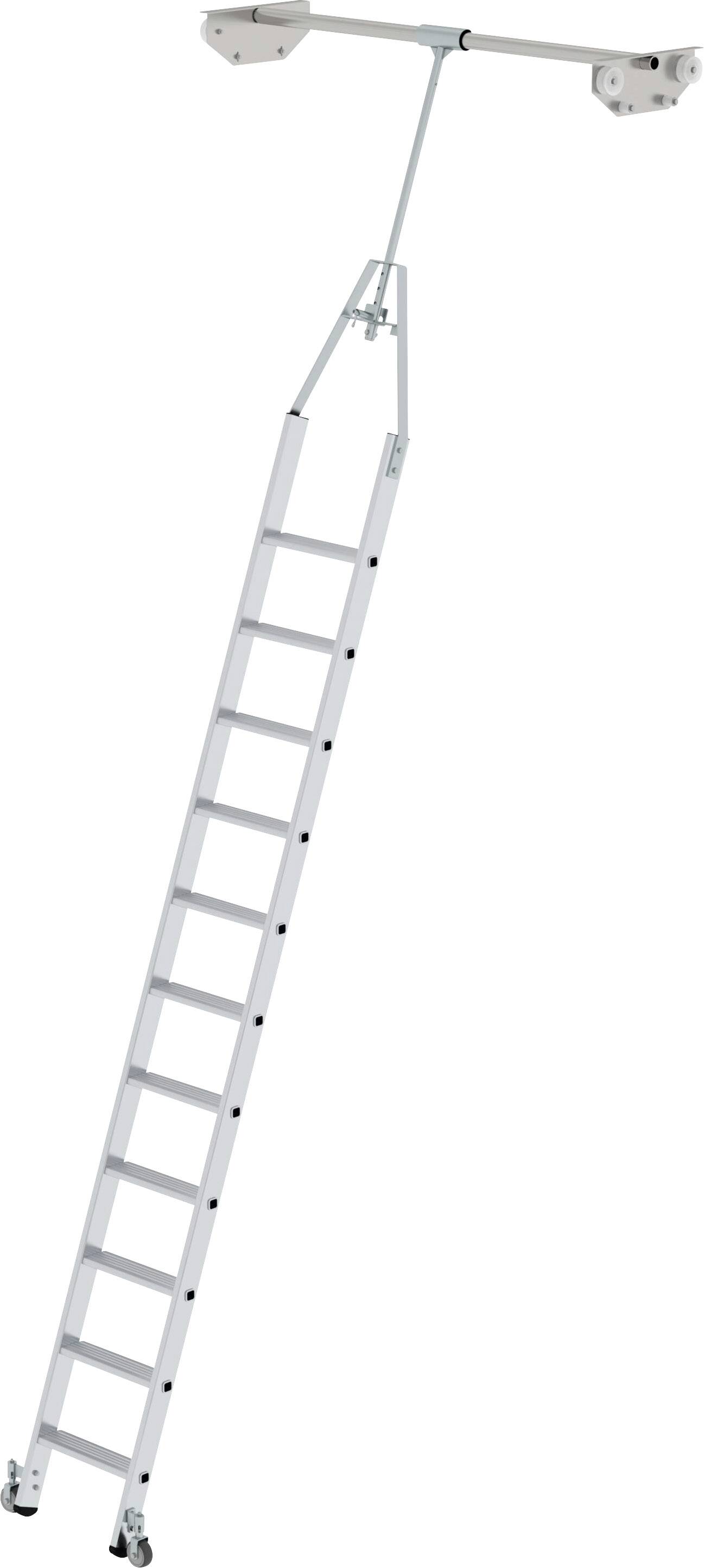 MUNK Günzburger Steigtechnik 44511 Aluminium Regalleiter Arbeitshöhe (max.): 4.61m