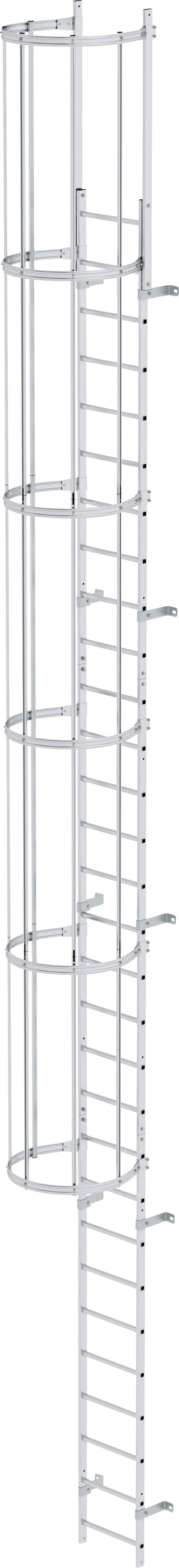 MUNK Günzburger Steigtechnik 510120 Aluminium Einzügige Steigleiter Montage mit Werkzeug DIN 18799