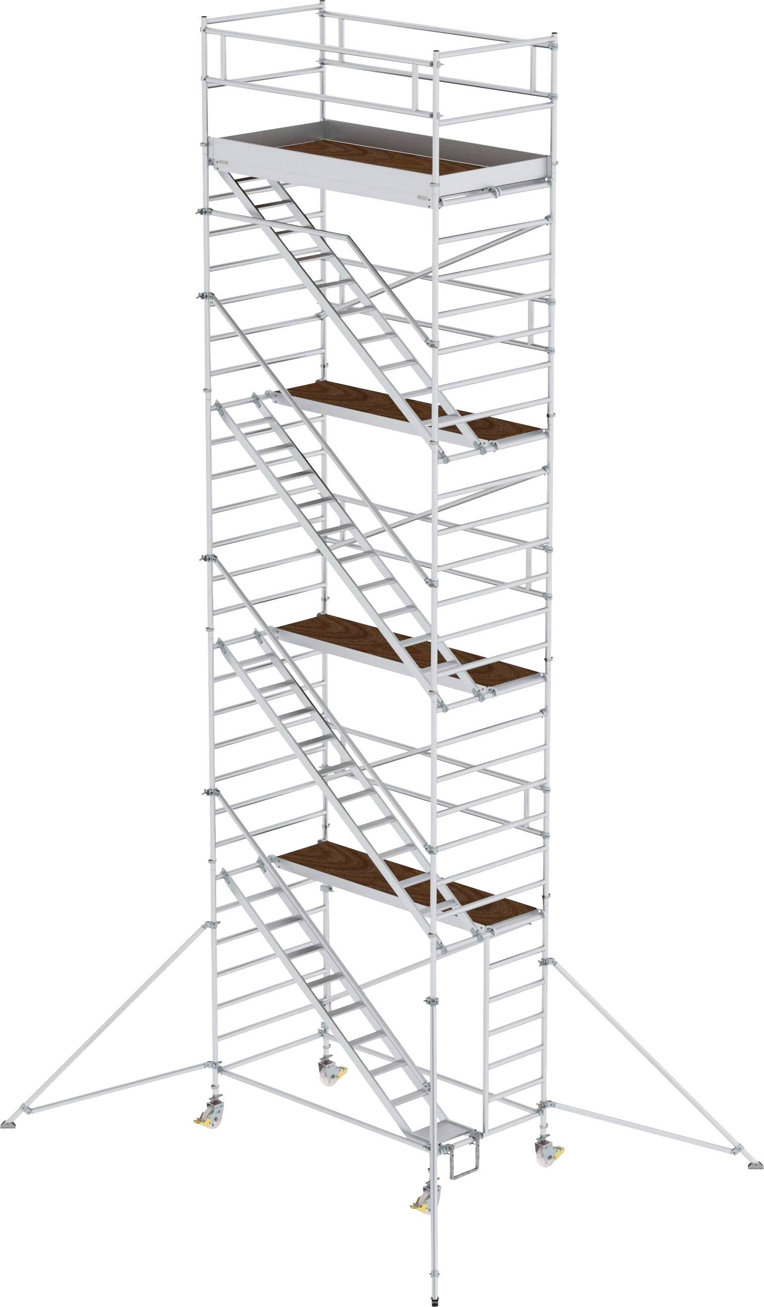 MUNK Günzburger Steigtechnik 167410 Rollgerüst Montage ohne Werkzeug Arbeitshöhe (max.): 10.4m