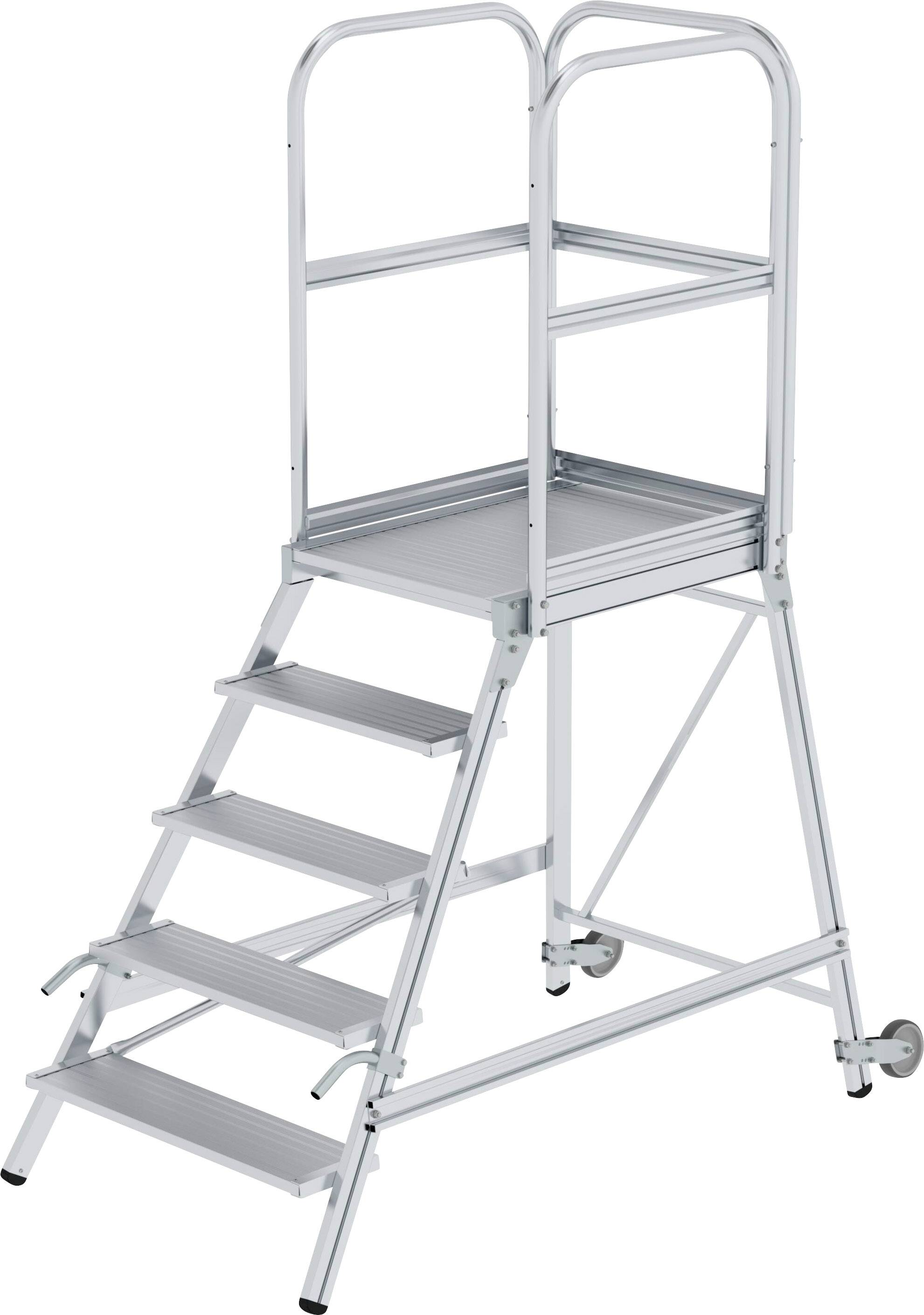 MUNK Günzburger Steigtechnik 56105 Aluminium Podesttreppe Montage mit Werkzeug Arbeitshöhe (max.): 3.2m