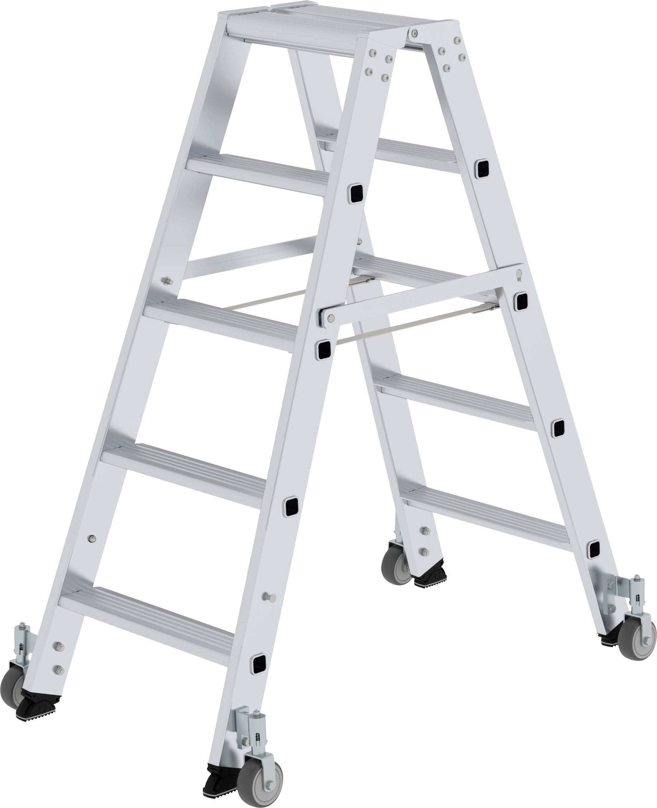 MUNK Günzburger Steigtechnik 41210 Aluminium Stufen-Stehleiter Arbeitshöhe (max.): 2.75m