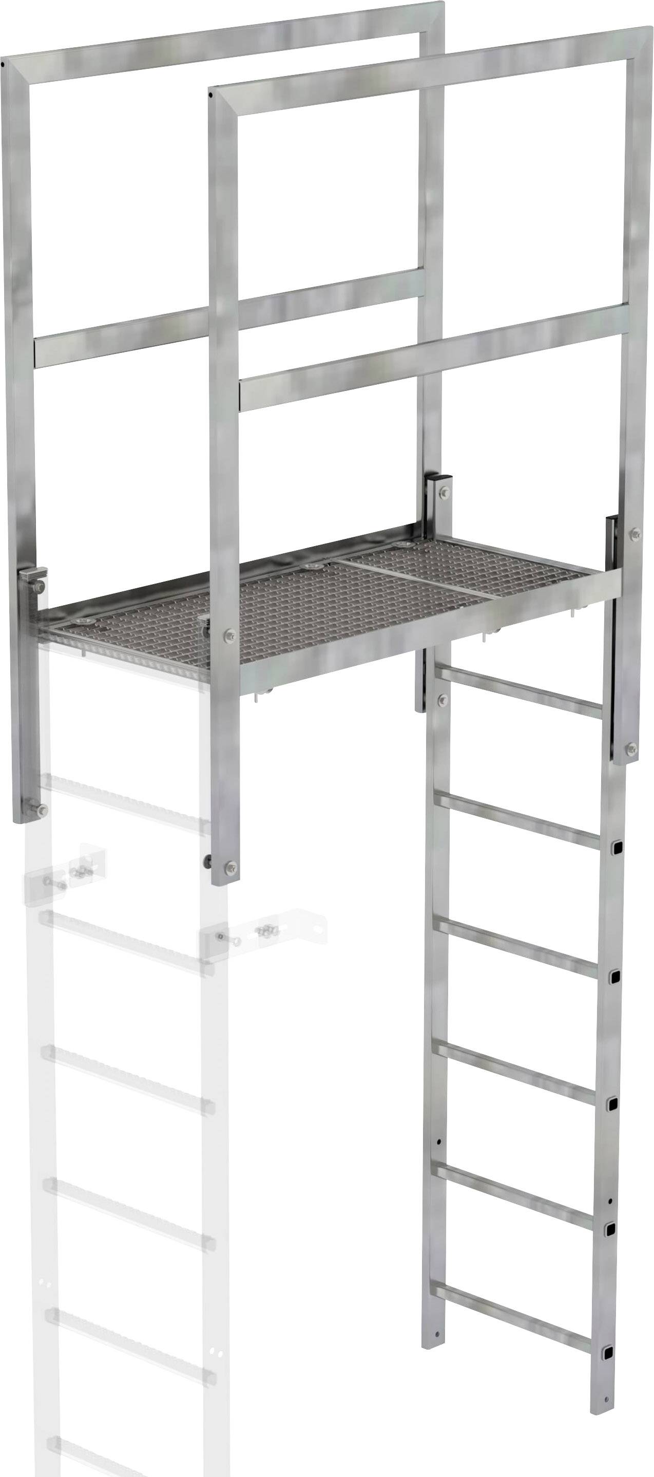 MUNK Günzburger Steigtechnik 63183 Stahl verzinkt Überstieg Montage mit Werkzeug