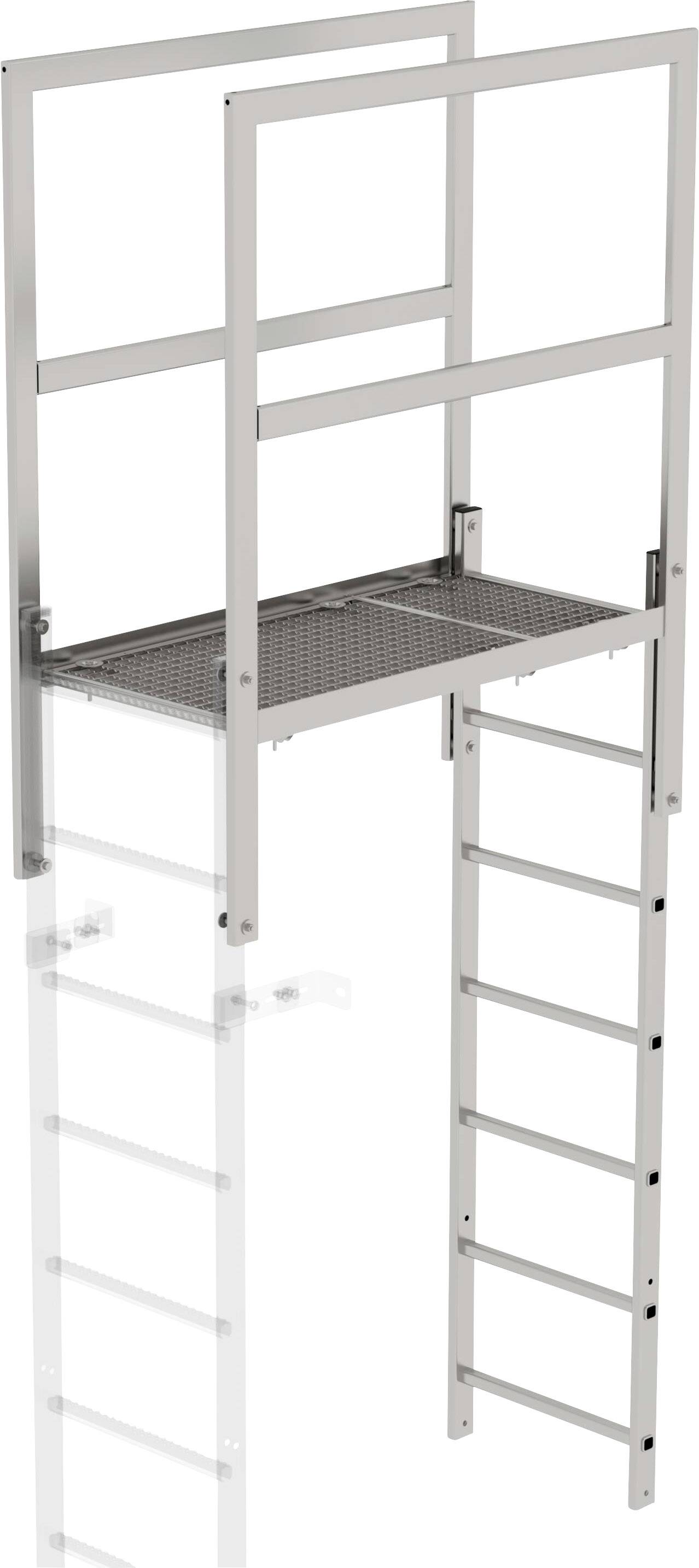 MUNK Günzburger Steigtechnik 64184 Edelstahl Überstieg Montage mit Werkzeug