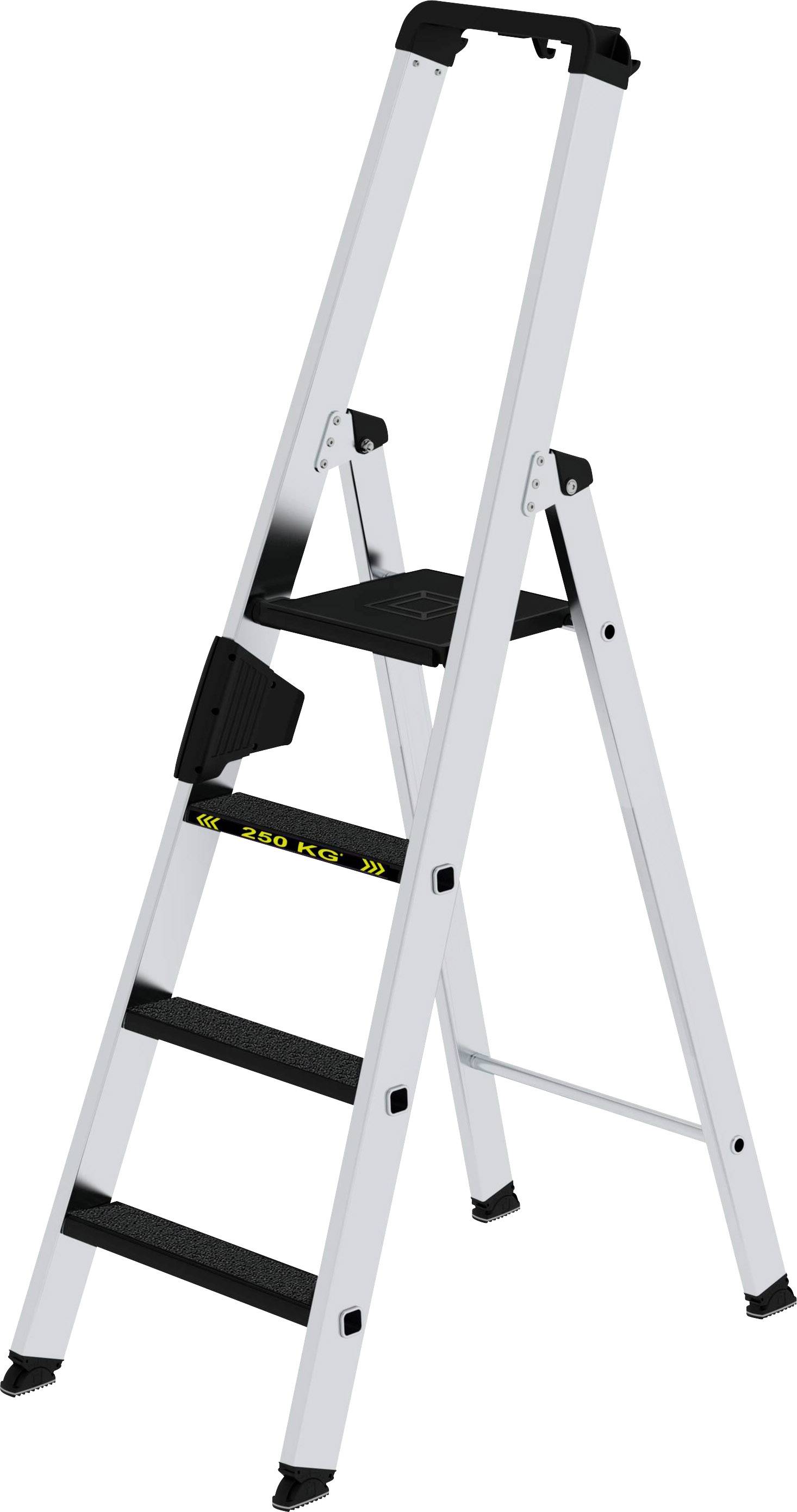 MUNK Günzburger Steigtechnik 42704 Aluminium Stufen-Stehleiter Arbeitshöhe (max.): 3m