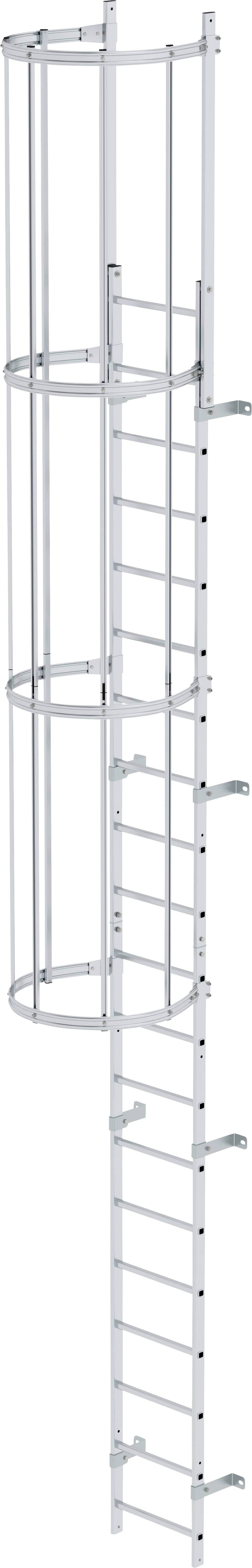 MUNK Günzburger Steigtechnik 510105 Aluminium Einzügige Steigleiter Montage mit Werkzeug DIN 18799