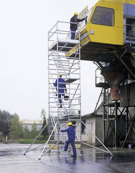 MUNK Günzburger Steigtechnik 167200 Rollgerüst Montage ohne Werkzeug Arbeitshöhe (max.): 6.4m