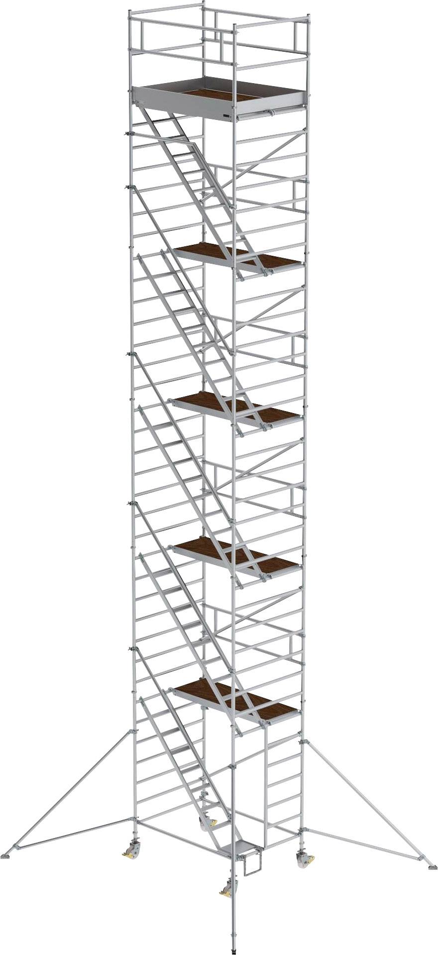 MUNK Günzburger Steigtechnik 167500 Rollgerüst Montage ohne Werkzeug Arbeitshöhe (max.): 12.4m