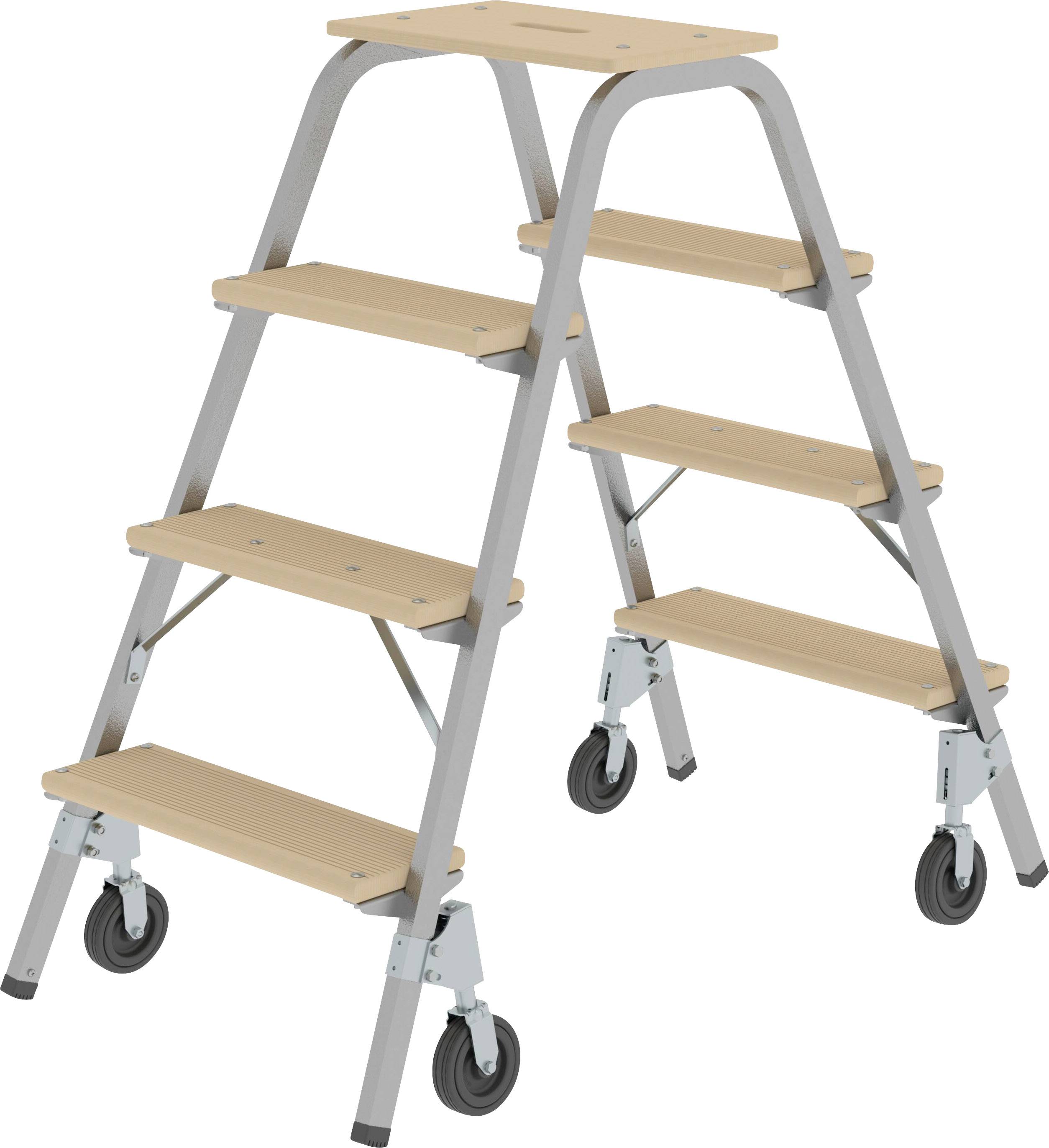 MUNK Günzburger Steigtechnik 39014 Doppel-Stufentritt Montage mit Werkzeug Arbeitshöhe (max.): 2.8m