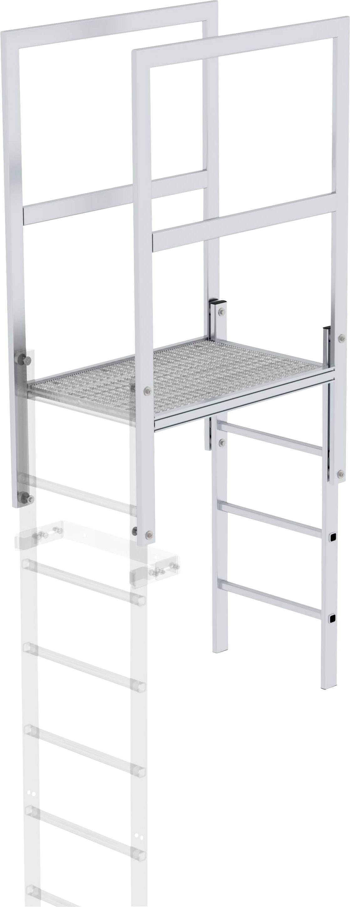 MUNK Günzburger Steigtechnik 62181 Aluminium Überstieg Montage mit Werkzeug