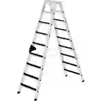 MUNK Günzburger Steigtechnik 41609 Aluminium Stufen-Stehleiter Arbeitshöhe (max.): 3.75 m MUNK Günzburger Steigtechnik 41609 Aluminium Stufen-Stehleiter Arbeitshöhe (max.): 3.75 m