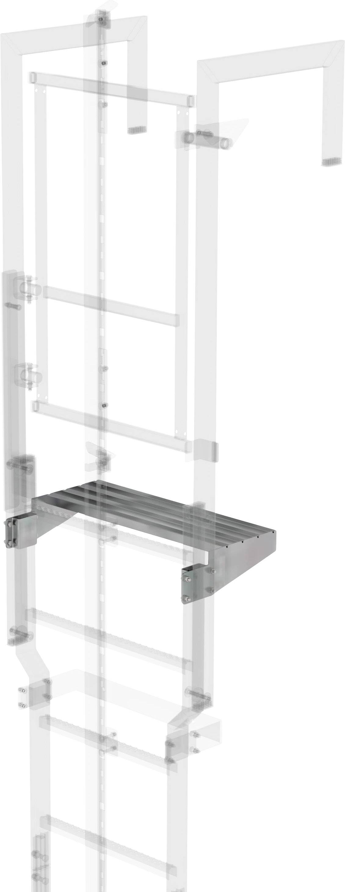 MUNK Günzburger Steigtechnik 63974 Ausstiegstritt Montage mit Werkzeug