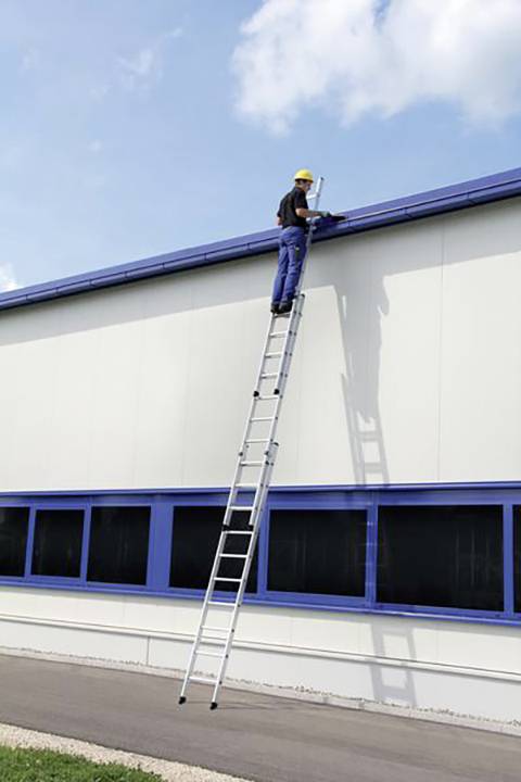 MUNK Günzburger Steigtechnik 20308 Aluminium Schiebeleiter Arbeitshöhe (max.): 6.9m