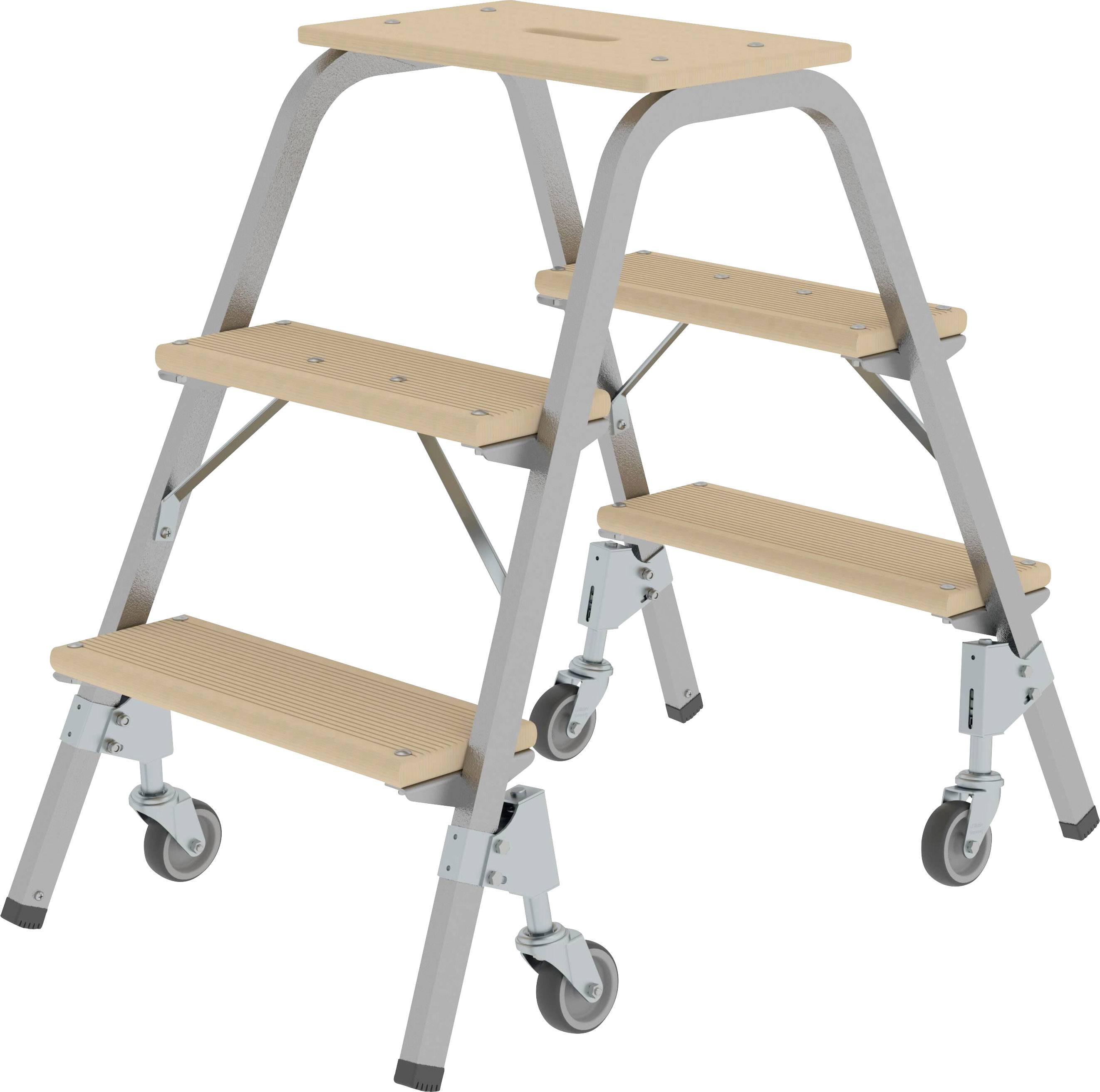 MUNK Günzburger Steigtechnik 39023 Doppel-Stufentritt Montage mit Werkzeug Arbeitshöhe (max.): 2.6m