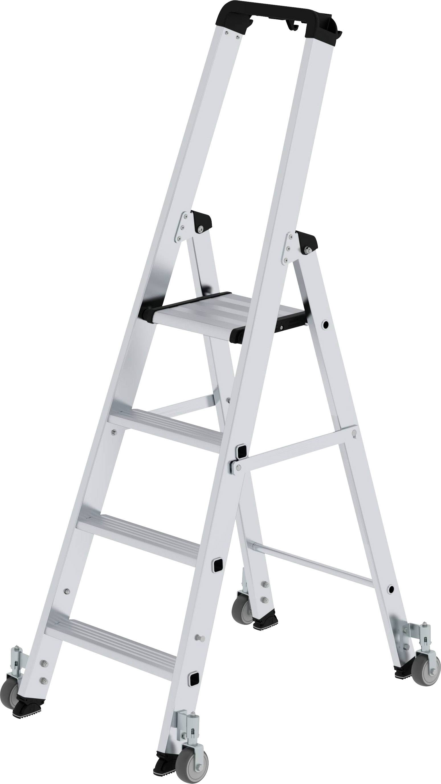 MUNK Günzburger Steigtechnik 41104 Aluminium Stufen-Stehleiter Arbeitshöhe (max.): 3m