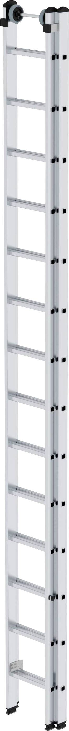 MUNK Günzburger Steigtechnik 20214 Aluminium Schiebeleiter Arbeitshöhe (max.): 8.3m