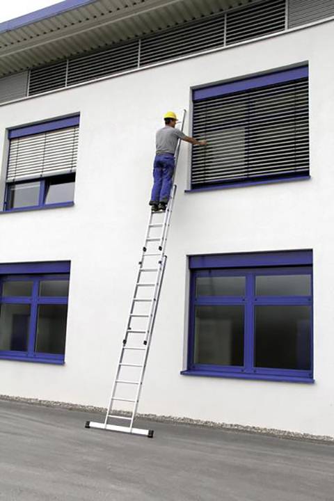 MUNK Günzburger Steigtechnik 20324 Aluminium Schiebeleiter Montage mit Werkzeug Arbeitshöhe (max.): 10.8m