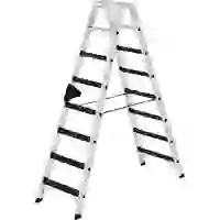 MUNK Günzburger Steigtechnik 43808 Aluminium Stufen-Stehleiter Arbeitshöhe (max.): 3.5 m MUNK Günzburger Steigtechnik 43808 Aluminium Stufen-Stehleiter Arbeitshöhe (max.): 3.5 m