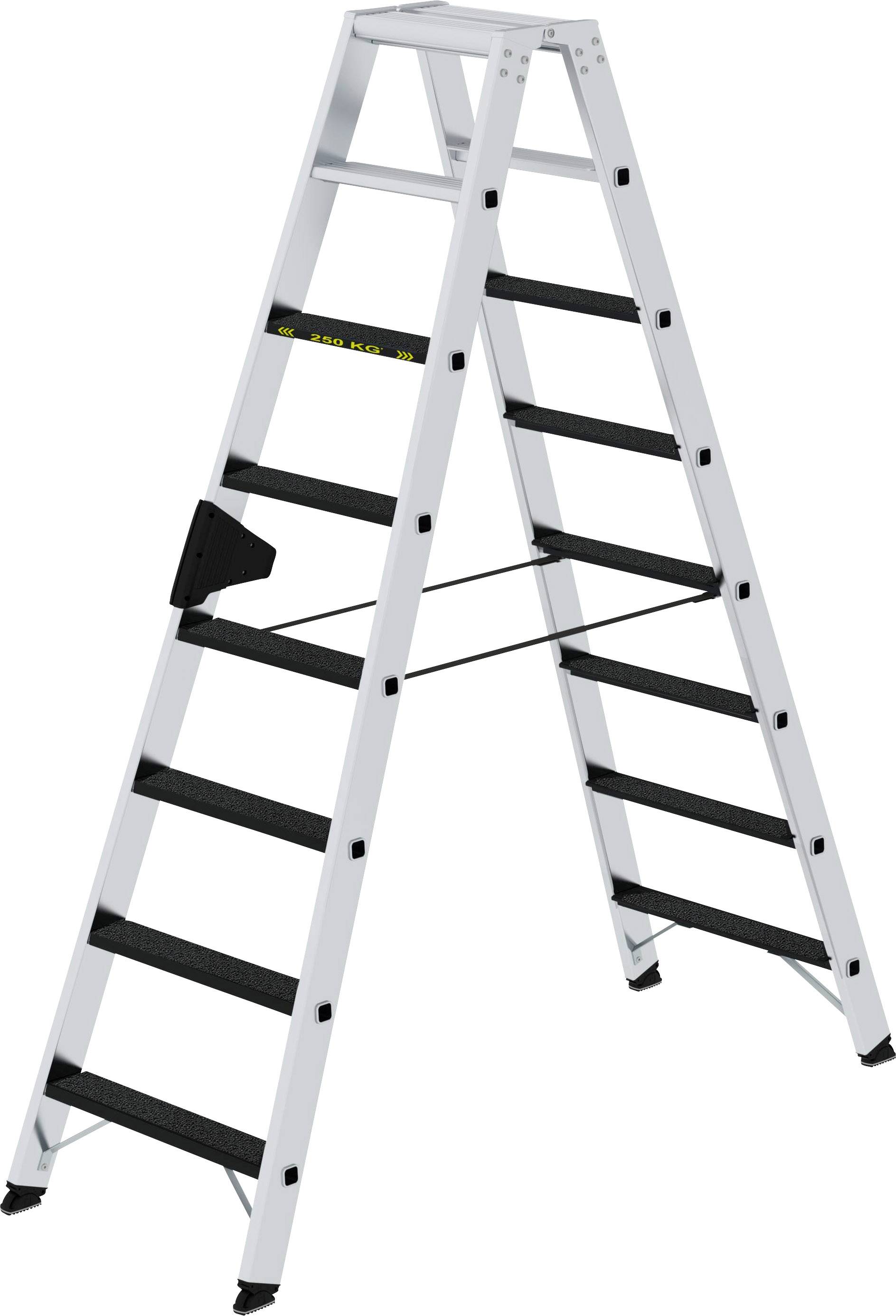 MUNK Günzburger Steigtechnik 43808 Aluminium Stufen-Stehleiter Arbeitshöhe (max.): 3.5m