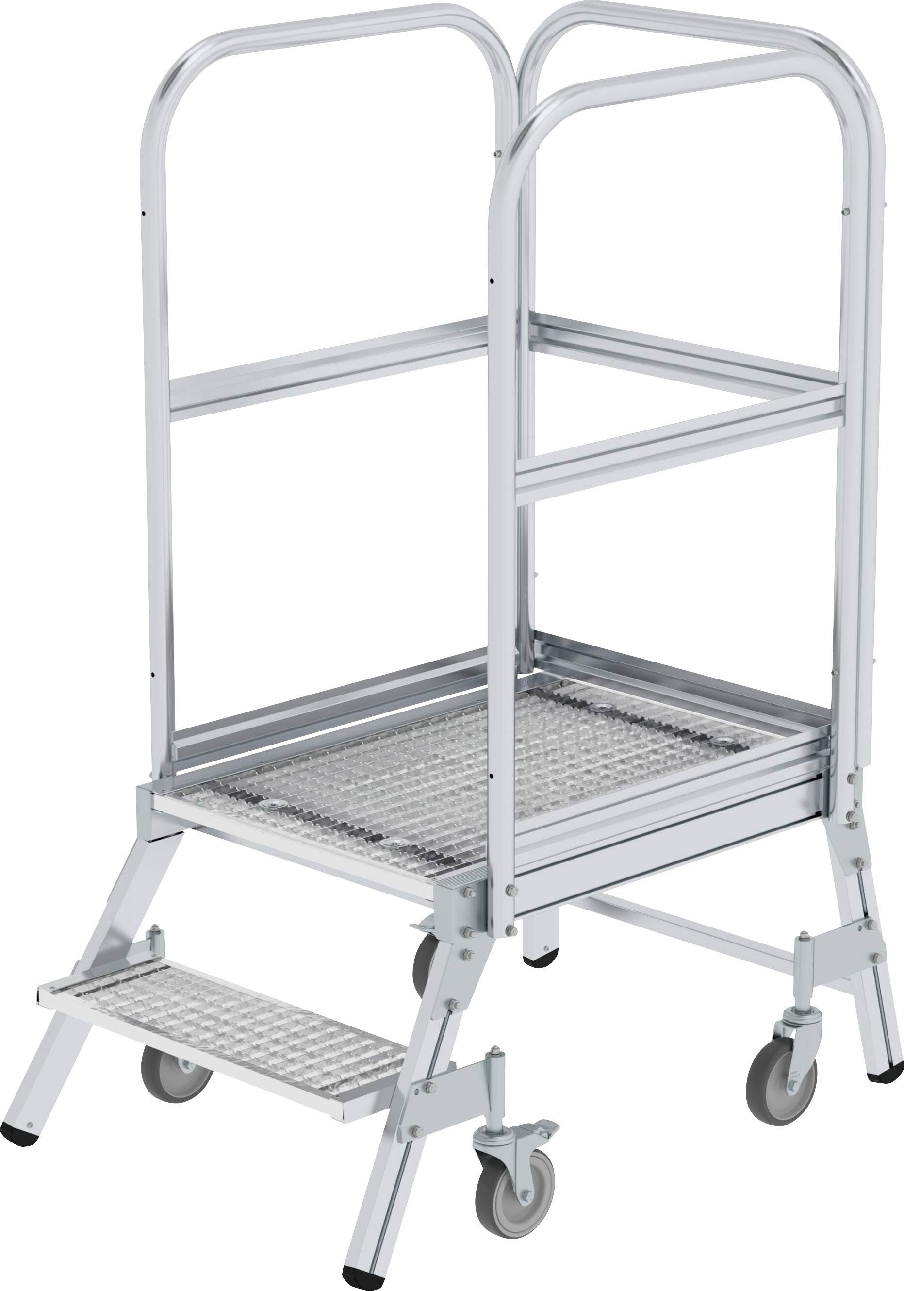 MUNK Günzburger Steigtechnik 51102 Aluminium Podesttreppe Montage mit Werkzeug Arbeitshöhe (max.): 2.48m