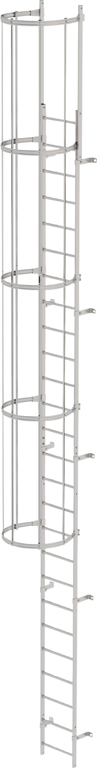 MUNK Günzburger Steigtechnik 530115 Edelstahl Einzügige Steigleiter Montage mit Werkzeug DIN 18799