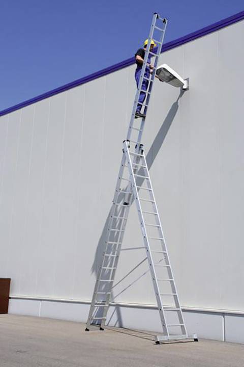 MUNK Günzburger Steigtechnik 33314 Aluminium Multifunktionsleiter Montage mit Werkzeug Arbeitshöhe (max.): 10.8m