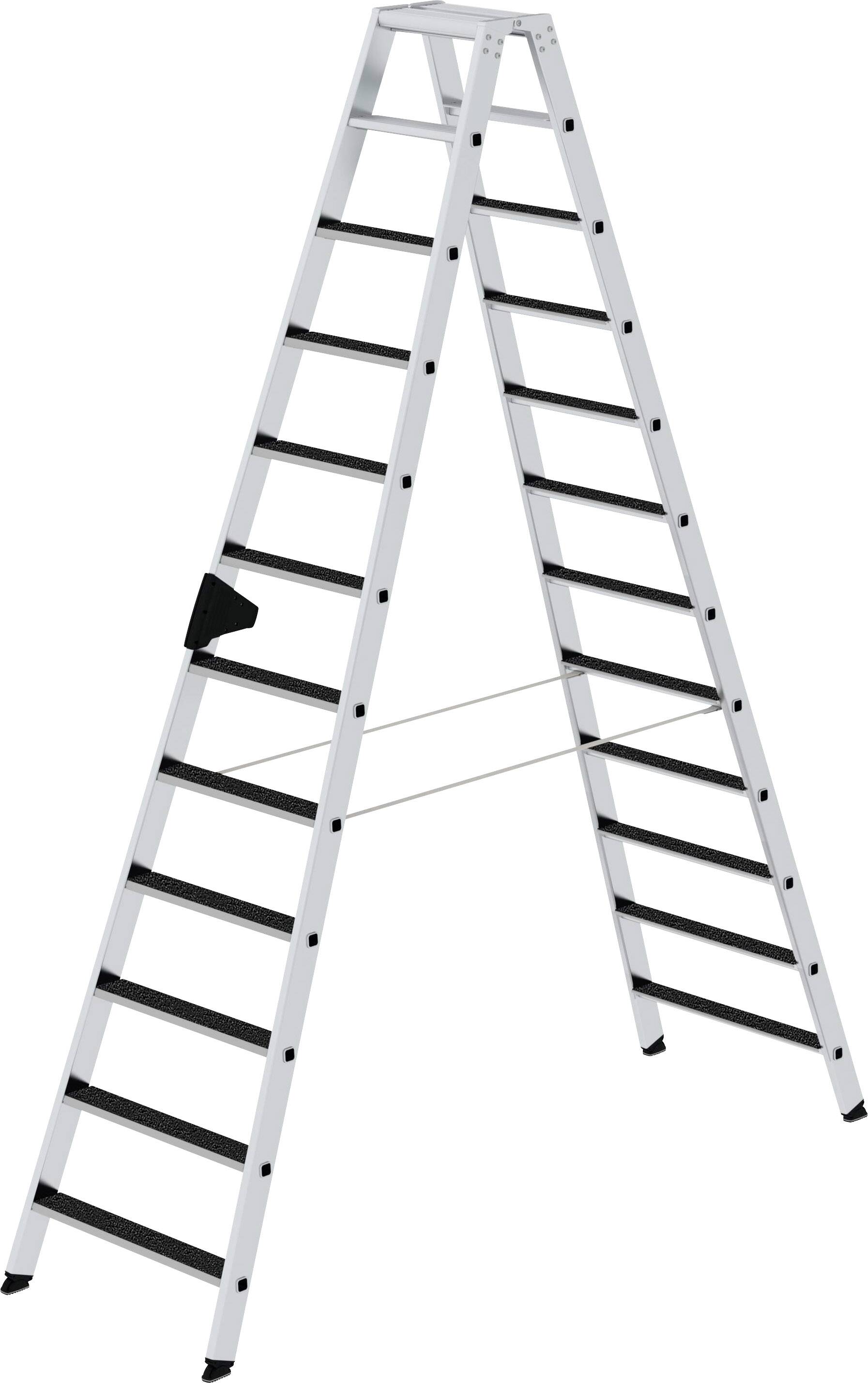 MUNK Günzburger Steigtechnik 41645 Aluminium Stufen-Stehleiter Arbeitshöhe (max.): 4.5m